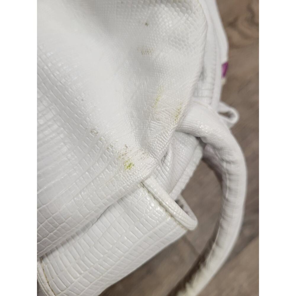 Dolce Vita White Tote with Yellow, Purple, and Green Accents - Picture 7 of 10